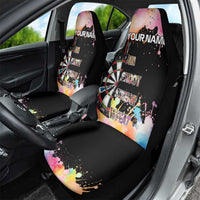 Dartboard and Colorful Paint Splash Darts Car Seat Cover with Aim Shoot Swear Repeat Quote Custom Name - Wonder Print Shop