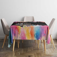 Dartboard and Colorful Paint Splash Darts Tablecloth with Aim Shoot Swear Repeat Quote Custom Name - Wonder Print Shop