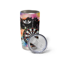 Dartboard and Colorful Paint Splash Darts Tumbler Cup with Aim Shoot Swear Repeat Quote Custom Name - Wonder Print Shop