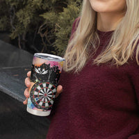 Dartboard and Colorful Paint Splash Darts Tumbler Cup with Aim Shoot Swear Repeat Quote Custom Name - Wonder Print Shop