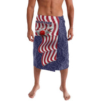 American Flag Bowling Pin Strike Graphic Lavalava with Custom Name and Pattern Background - Wonder Print Shop