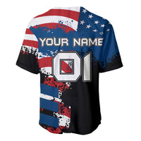 BMX Life Graphic Baseball Jersey with American Flag and Custom Rider Number Design - Wonder Print Shop
