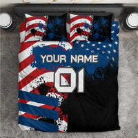 BMX Life Graphic Bedding Set with American Flag and Custom Rider Number Design - Wonder Print Shop