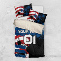 BMX Life Graphic Bedding Set with American Flag and Custom Rider Number Design - Wonder Print Shop