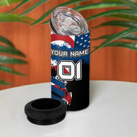 BMX Life Graphic 4 in 1 Can Cooler Tumbler with American Flag and Custom Rider Number Design - Wonder Print Shop