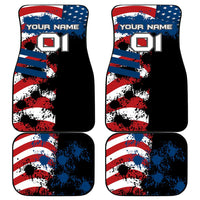BMX Life Graphic Car Mats with American Flag and Custom Rider Number Design - Wonder Print Shop