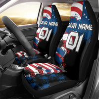 BMX Life Graphic Car Seat Cover with American Flag and Custom Rider Number Design - Wonder Print Shop