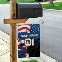 BMX Life Graphic Garden Flag with American Flag and Custom Rider Number Design - Wonder Print Shop