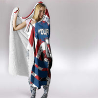BMX Life Graphic Hooded Blanket with American Flag and Custom Rider Number Design - Wonder Print Shop