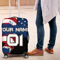 BMX Life Graphic Luggage Cover with American Flag and Custom Rider Number Design - Wonder Print Shop
