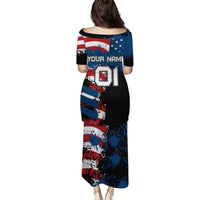 BMX Life Graphic Puletasi with American Flag and Custom Rider Number Design - Wonder Print Shop