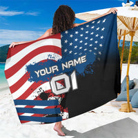 BMX Life Graphic Sarong with American Flag and Custom Rider Number Design - Wonder Print Shop