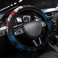 BMX Life Graphic Steering Wheel Cover with American Flag and Rider Number Design - Wonder Print Shop