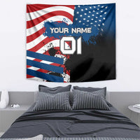 BMX Life Graphic Tapestry with American Flag and Custom Rider Number Design - Wonder Print Shop