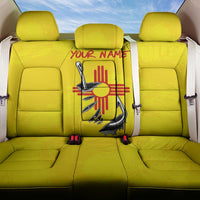 New Mexico Zia Symbol Fish Hook Back Car Seat Cover Torn Fishing Graphic and Custom Name Design - Wonder Print Shop