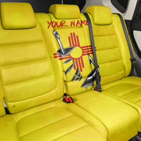 New Mexico Zia Symbol Fish Hook Back Car Seat Cover Torn Fishing Graphic and Custom Name Design - Wonder Print Shop