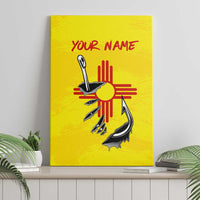 New Mexico Zia Symbol Fish Hook Canvas Wall Art Torn Fishing Graphic and Custom Name Design - Wonder Print Shop
