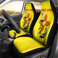New Mexico Zia Symbol Fish Hook Car Seat Cover Torn Fishing Graphic and Custom Name Design - Wonder Print Shop