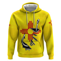 New Mexico Zia Symbol Fish Hook Hoodie Torn Fishing Graphic and Custom Name Design - Wonder Print Shop