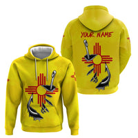 New Mexico Zia Symbol Fish Hook Hoodie Torn Fishing Graphic and Custom Name Design - Wonder Print Shop