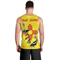 New Mexico Zia Symbol Fish Hook Men Tank Top Torn Fishing Graphic and Custom Name Design - Wonder Print Shop