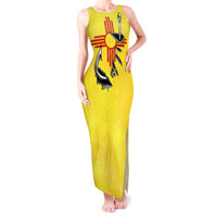 New Mexico Zia Symbol Fish Hook Tank Maxi Dress Torn Fishing Graphic and Custom Name Design - Wonder Print Shop