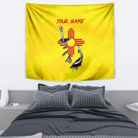 New Mexico Zia Symbol Fish Hook Tapestry Torn Fishing Graphic and Custom Name Design - Wonder Print Shop