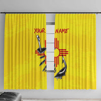 New Mexico Zia Symbol Fish Hook Window Curtain Torn Fishing Graphic and Custom Name Design - Wonder Print Shop