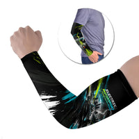 Electric Motorsport Racing Arm Sleeves Futuristic Formula Car Neon Lightning Speed Art
