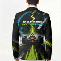 Electric Motorsport Racing Blazer Futuristic Formula Car Neon Lightning Speed Art