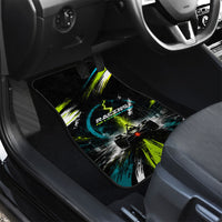 Electric Motorsport Racing Car Mats Futuristic Formula Car Neon Lightning Speed Art