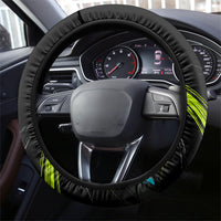 Electric Motorsport Racing Steering Wheel Cover Futuristic Formula Car Neon Lightning Speed Art