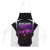 Electric Motorsport Racing Apron Futuristic Neon Formula Race Car Skyline Art