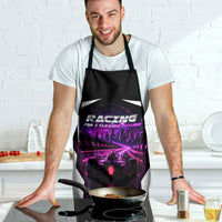 Electric Motorsport Racing Apron Futuristic Neon Formula Race Car Skyline Art