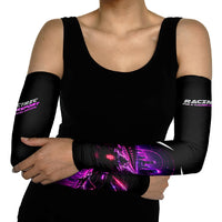 Electric Motorsport Racing Arm Sleeves Futuristic Neon Formula Race Car Skyline Art