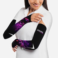 Electric Motorsport Racing Arm Sleeves Futuristic Neon Formula Race Car Skyline Art