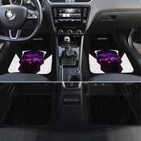 Electric Motorsport Racing Car Mats Futuristic Neon Formula Race Car Skyline Art