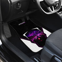 Electric Motorsport Racing Car Mats Futuristic Neon Formula Race Car Skyline Art