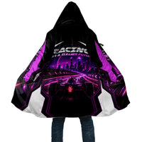 Electric Motorsport Racing Cloak Futuristic Neon Formula Race Car Skyline Art