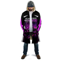 Electric Motorsport Racing Cloak Futuristic Neon Formula Race Car Skyline Art
