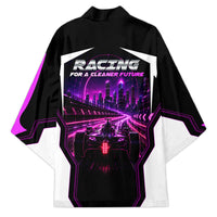 Electric Motorsport Racing Kimono Futuristic Neon Formula Race Car Skyline Art