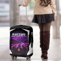 Electric Motorsport Racing Luggage Cover Futuristic Neon Formula Race Car Skyline Art