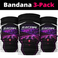 Electric Motorsport Racing Neck Gaiter Futuristic Neon Formula Race Car Skyline Art