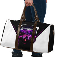 Electric Motorsport Racing Travel Bag Futuristic Neon Formula Race Car Skyline Art