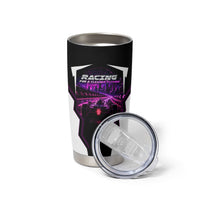 Electric Motorsport Racing Tumbler Cup Futuristic Neon Formula Race Car Skyline Art