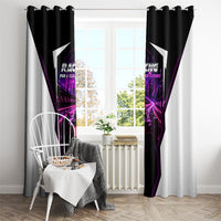 Electric Motorsport Racing Window Curtain Futuristic Neon Formula Race Car Skyline Art