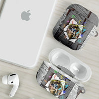 Cat Girl With A Pearl Earring Newspaper AirPods Case Made By Human Handmade Mixed Media Pop Art