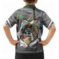 Cat Girl With A Pearl Earring Newspaper Hawaiian Shirt Made By Human Handmade Mixed Media Pop Art
