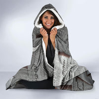 Cat Girl With A Pearl Earring Newspaper Hooded Blanket Made By Human Handmade Mixed Media Pop Art