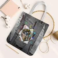 Cat Girl With A Pearl Earring Newspaper Tote Bag Made By Human Handmade Mixed Media Pop Art